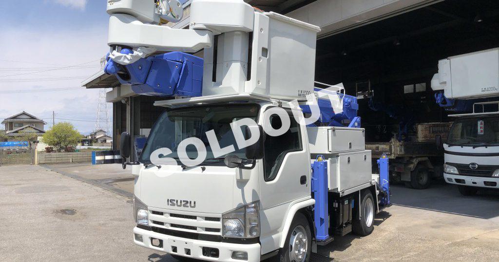 高所作業車中古No258 いすゞエルフ　アイチコーポレーションSN15B電工仕様高所作業車