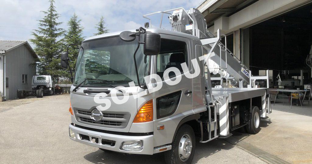 穴掘建柱車No266　アイチコーポレーションD70A穴掘建柱車 H17日野レンジャー