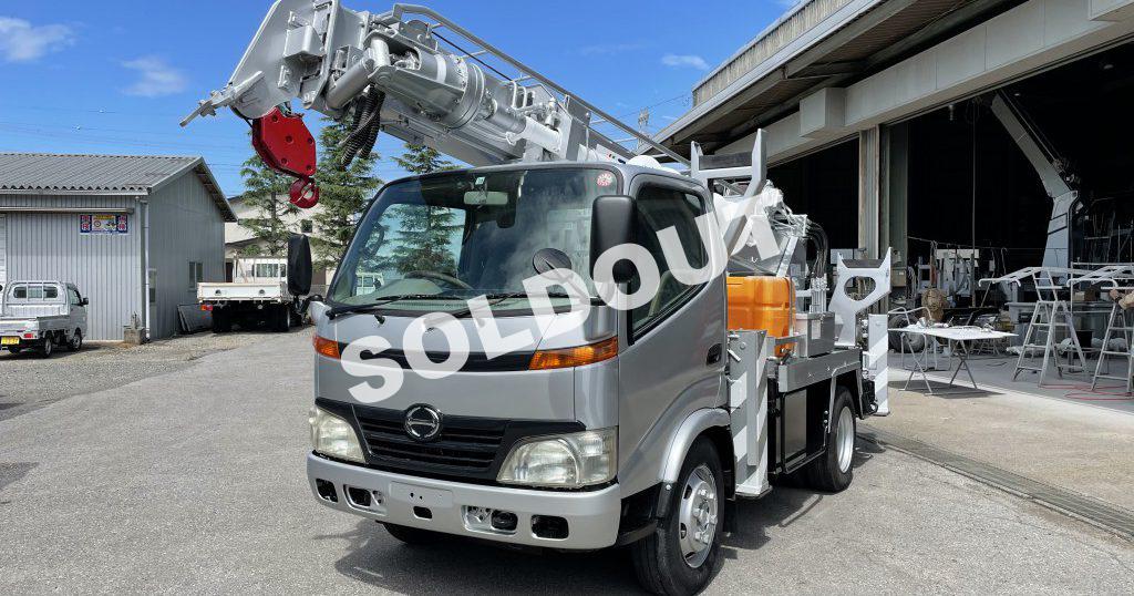 穴掘建柱車　中古No283　アイチコーポレーションD50A穴掘建柱車 H19デュトロ