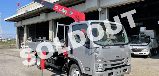 ユニック6段クレーン中古No107　H28いすゞエルフ アルミブロック全低床ワイドロング3t車　高年式低走行！6段ユニックML規制なし！