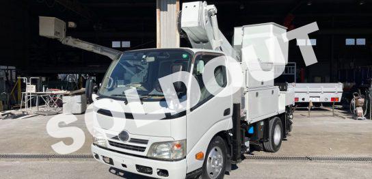 高所作業車中古No292　アイチコーポレーションSH11A　電工仕様11m高所作業車 サブエンジン付き　H21日野デュトロ