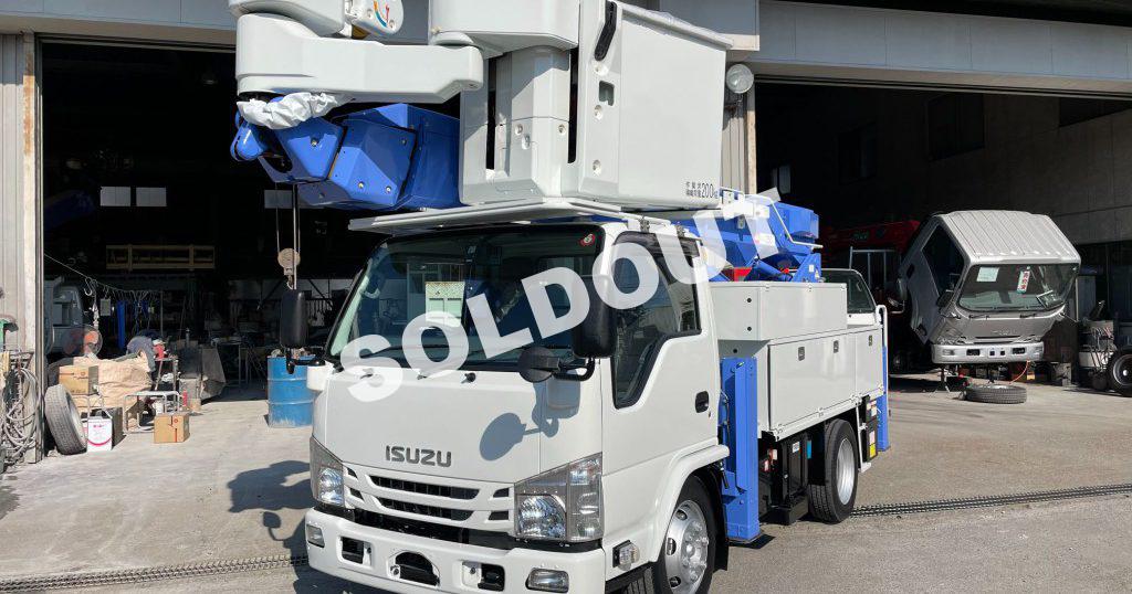 高所作業車　中古No293 アイチコーポレーションSN15B 電工仕様15m高所作業車 H30いすゞエルフ　高年式低走行！