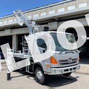 穴掘建柱車 中古 No300 アイチコーポ―ションD70A穴掘建柱車　H24日野レンジャー