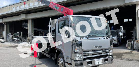 ユニック6段クレーン中古No109　H25いすゞエルフ ワイドロング3.4t車　低走行！6段ユニックML規制なし！