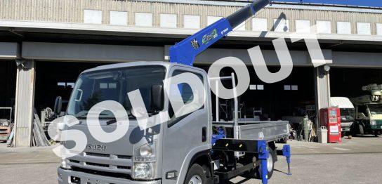 ユニック6段クレーン中古No112　H23いすゞエルフ ワイドロング 高積載3.2t車　低走行！6段クレーンML規制なし！