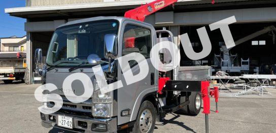 4段クレーン中古 No113　ユニック4段クレーン付ショートボデー H26エルフ　ラジコン・リアジャッキ付 4段ユニックML規制なし