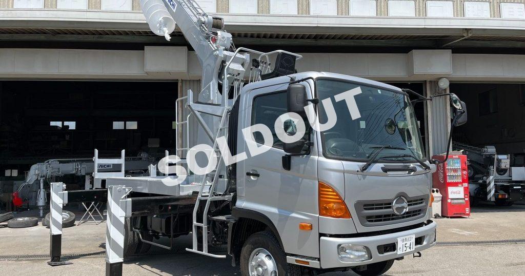 穴掘建柱車 中古 No317 アイチコーポ―ションD70A穴掘建柱車　H24日野レンジャー 走行少！