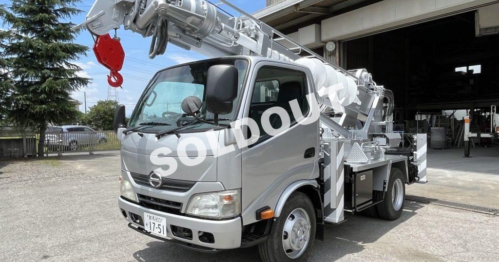 穴掘建柱車中古 No321 アイチコーポレーションD50A穴掘建柱車 H24 日野デュトロ 走行少！