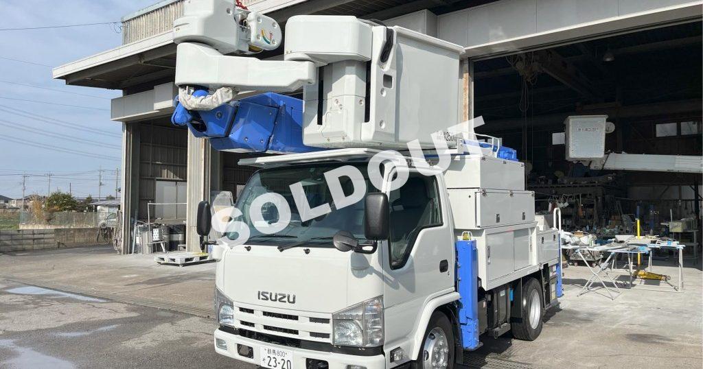 高所作業車 中古No328 アイチコーポレーションSN15B 電工仕様14.6m高所作業車　H22いすゞ 低走行！