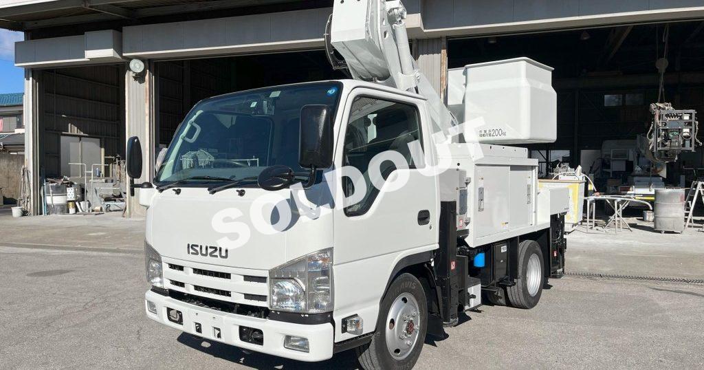 高所作業車 中古No329　アイチコーポレーションSH10A　電工仕様9.9m高所作業車 H23いすゞエルフ 4WD！