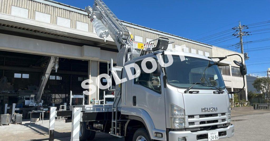 穴掘建柱車中古No331 タダノDT-720穴掘建柱車 H21いすゞフォワード 走行少！
