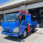 クレーン付ダンプNo53 ユニック3段クレーン付ダンプ H29年いすゞエルフ 走行少!