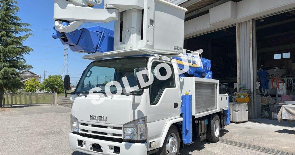 高所作業車 中古No333 アイチコーポレーションSN15B 電工仕様14.6m高所作業車　H24いすゞ サブエンジン付き！