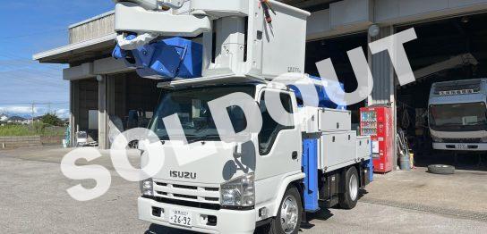 高所作業車 中古No337 アイチコーポレーションSN15B 電工仕様14.6m高所作業車　H25いすゞ サブエンジン付き！