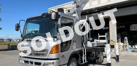 穴掘建柱車 中古 No340 アイチコーポ―ションD70A穴掘建柱車　H1911月　日野レンジャー