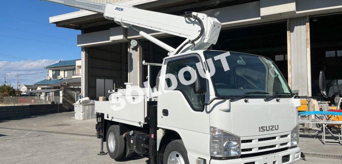 中古高所作業車No342　アイチコーポレーションSH11A　電工仕様11m高所作業車 H24いすゞエルフ　走行少！
