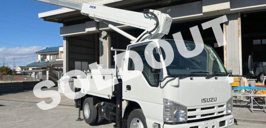 中古高所作業車No342　アイチコーポレーションSH11A　電工仕様11m高所作業車 H24いすゞエルフ　走行少！