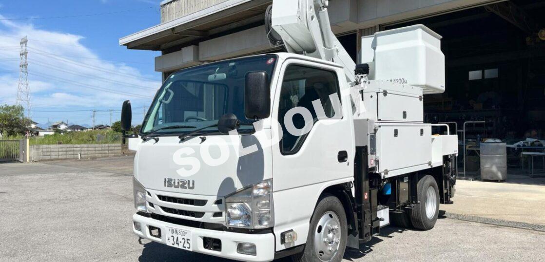 高所作業車 中古No349　アイチコーポレーションSH11A　電工仕様11m高所作業車 H28いすゞエルフ 走行少！