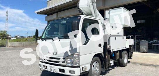 高所作業車 中古No349　アイチコーポレーションSH11A　電工仕様11m高所作業車 H28いすゞエルフ 走行少！