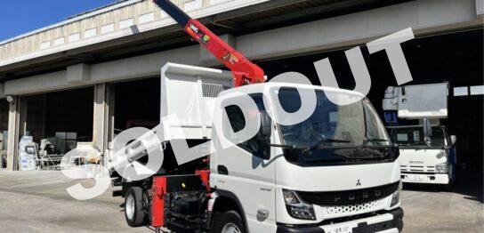クレーン付ダンプNo57　ユニック4段クレーン付ワイドロングダンプ　登録済み未使用車　新車新品架装！