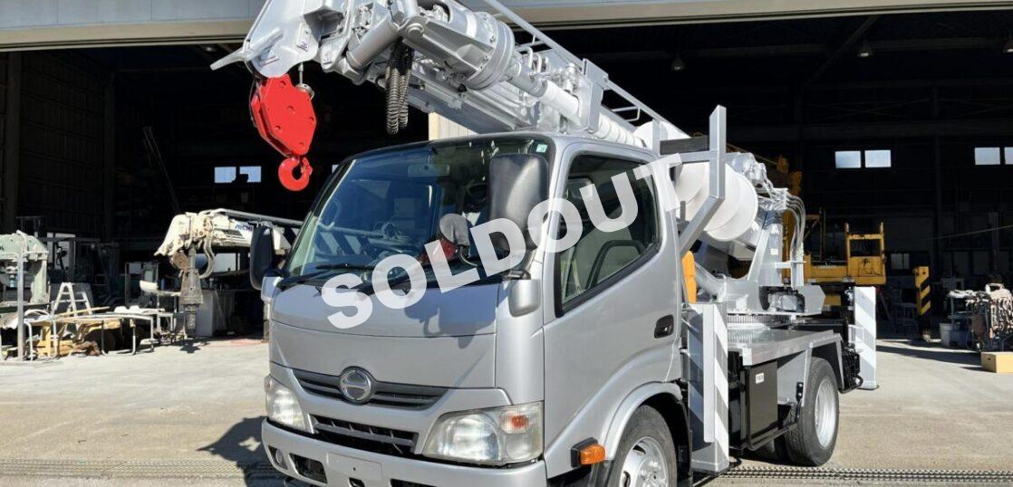 穴掘建柱車 中古No353　アイチコーポレーションD50A穴掘建柱車　H25 日野デュトロ 走行少！