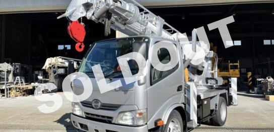 穴掘建柱車 中古No353　アイチコーポレーションD50A穴掘建柱車　H25 日野デュトロ 走行少！