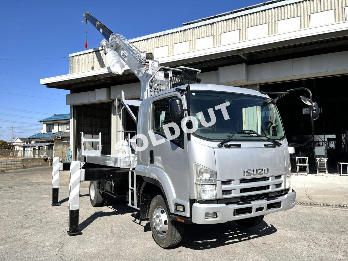 穴掘建柱車 中古No355 アイチコーポレーションD70A穴掘建柱車 H19いすゞフォワード