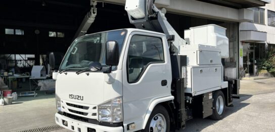 高所作業車 中古No361　アイチコーポレーションSH12C1RN　電工仕様12.1m高所作業車 R2いすゞエルフ 走行少！