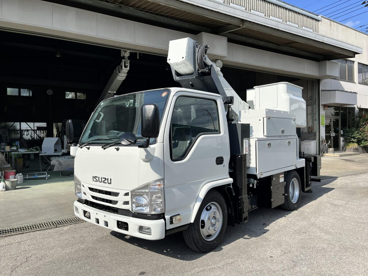 高所作業車 中古No361　アイチコーポレーションSH12C1RN　電工仕様12.1m高所作業車 R2いすゞエルフ 走行少！